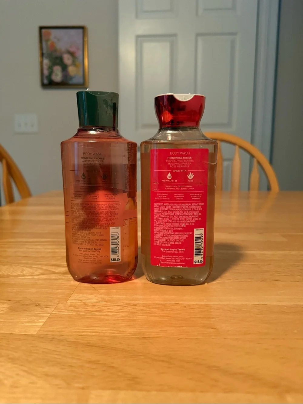Bath & Body Works Rose & Gingham Love Body Wash Duo - Full Size NWT